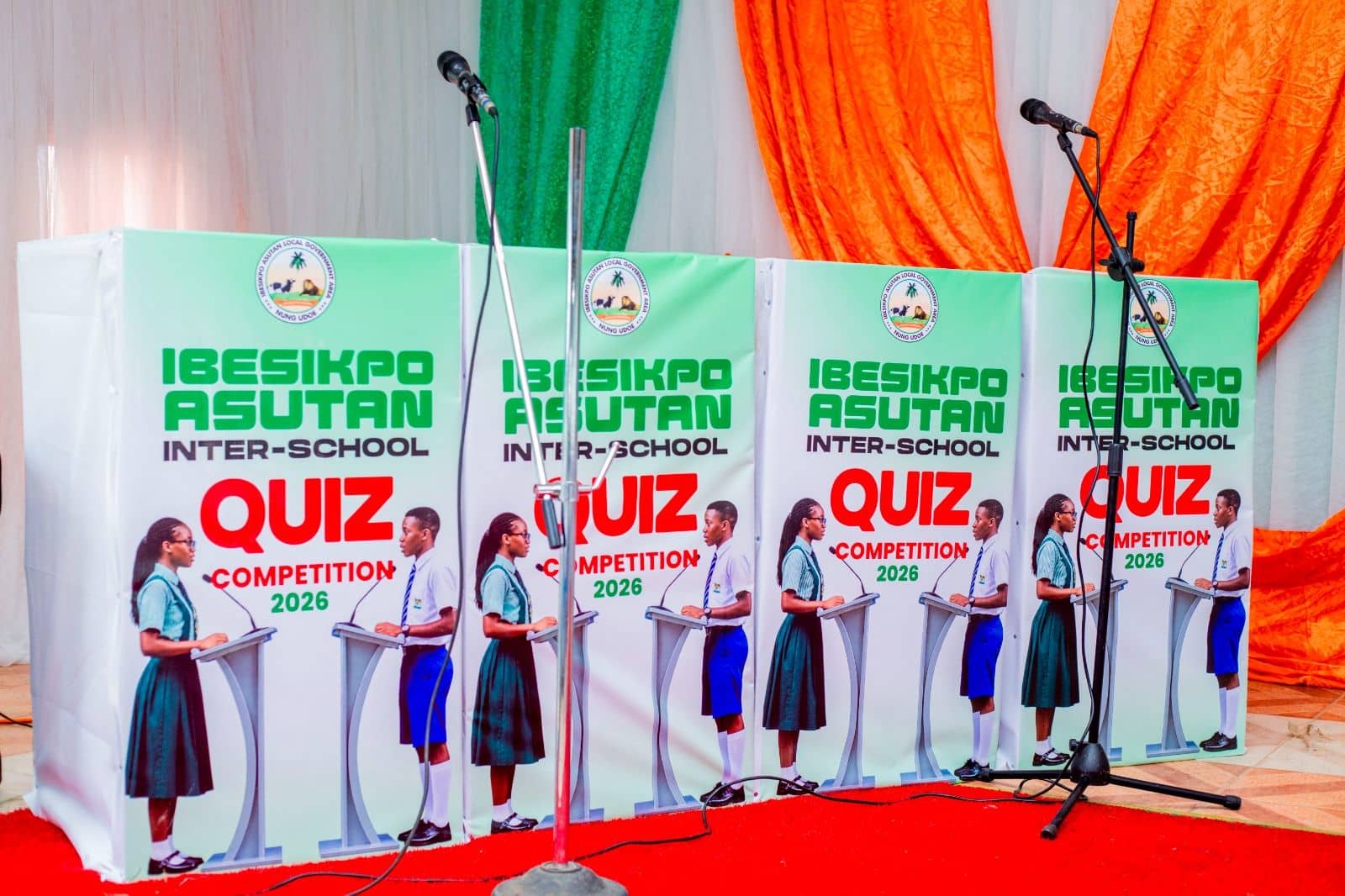 The stage for the inter-school quiz competition